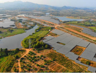500兆瓦！廣東省單體容量最大的光伏發電站并網發電
