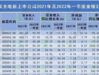 30家充電樁上市公司業(yè)績(jī)大PK